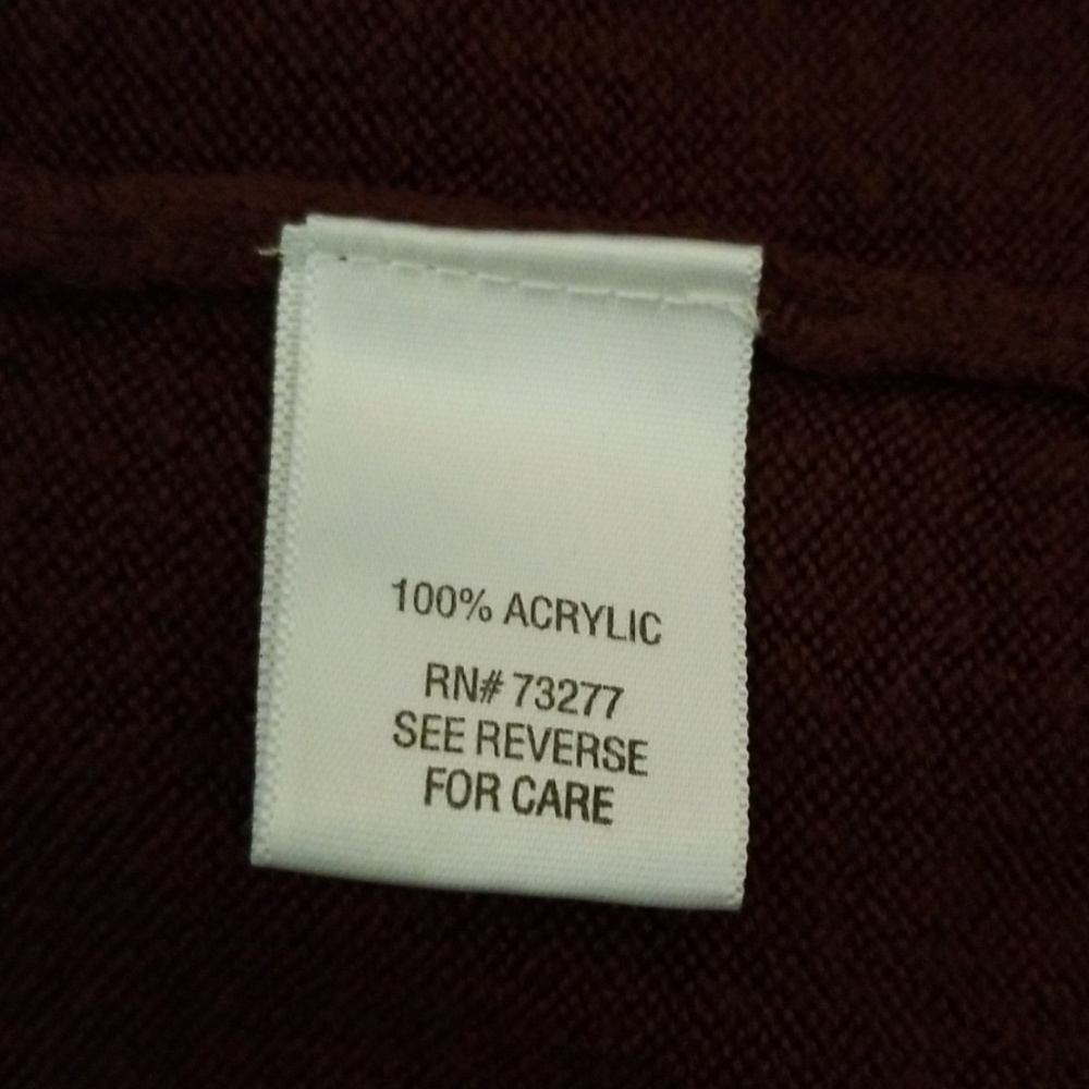 Croft & Barrow Maroon Cardigan - Picture 6 of 7